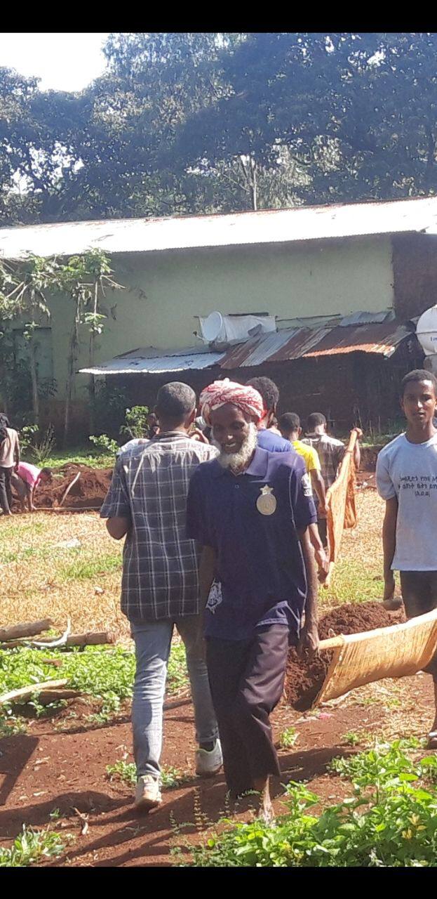 Community helping build mosque